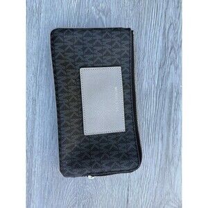 Michael Kors Jet Set Travel Zip-Around Wallet – Black & Gray